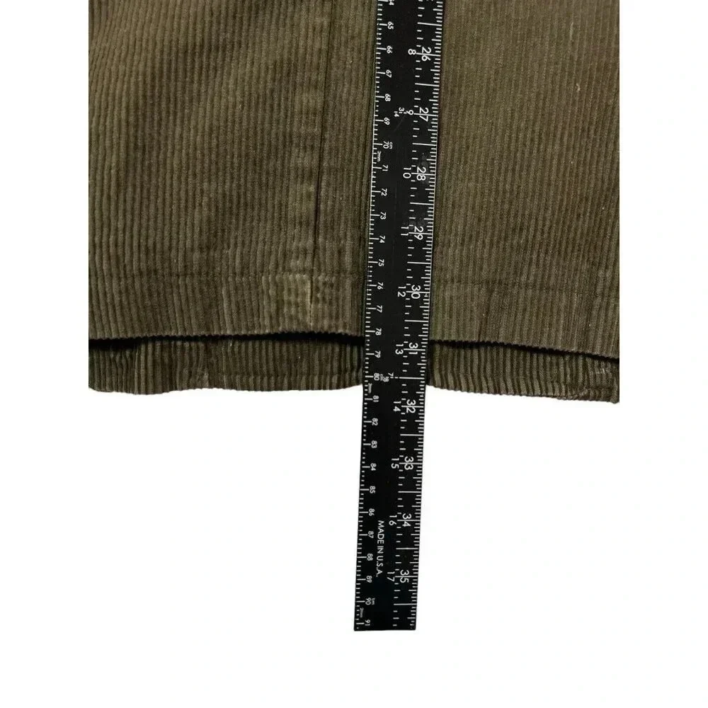 Old Navy Corduroy Blazer Jacket Mens Medium Olive Brown Vtg Grunge Artist Y2K